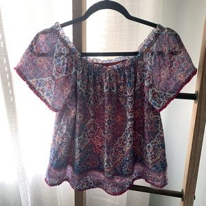 Paisley off the shoulder top